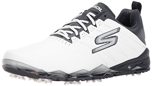 Skechers Zapatos de golf Go Golf Focus 2 para hombre, blanco (Blanco/ azul marino), 45.5 EU
