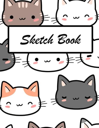 Sketch book: kitten head 8.5 x 11 Large Black Sketch book Journal, Blank Notebook Unlined Paper for Drawing, kitten head Sketching, Doodling, kitten head : kitten head Writing for kitten head lovers