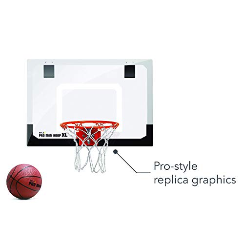SKLZ Canasta Interior, Basketballkorb Pro Mini Hoop XL, Mehrfarbig, NSK000008, White and Black, XL (58 x 40 cm)