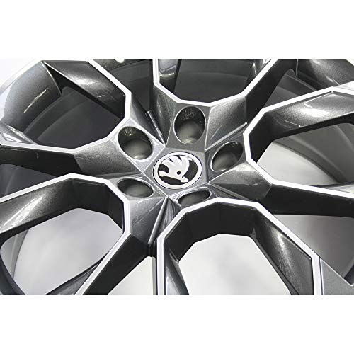 Skoda 5E0071499HA7 Llanta de aluminio RS 19 pulgadas Tuning Sport X-trem Llanta 7,5JX19 ET51 5x112 Llanta de metal ligero antracita metalizado