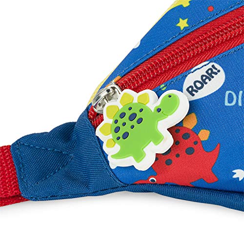 SKPAT - Riñoneras Baby Deportivas Infantil para Niño y Niña con Bolsillo Trasero Cierre Cremallera Cinturón Ajustable 132110, Color Azul