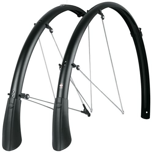 Sks Bluemels - Guardabarros para bicicleta (delantero y trasero), color negro mate negro negro Talla:700 C