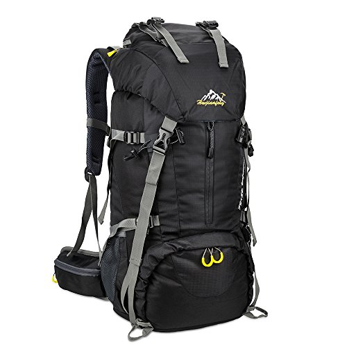 SKYSPER 50L Mochilas de Senderismo al Aire Libre Mochila de Senderismo Macutos Impermeable Ergonómica para Viajes Excursiones Acampadas Trekking