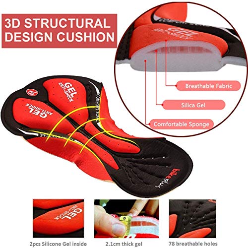 SKYSPER Calzoncillos Ropa Interior Ciclismo para Hombres Culote Pantalones Cortos Deportivos Gel 3D Acolchada para MTB Ciclismo Bicicleta al Aire Libre Transpirable Secado Rápido