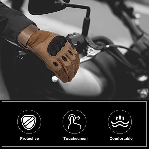 SKYSPER Guantes de Moto Motocicleta Pantalla Táctil de Dedo Completo Protectores Mujeres y Hombres Guantes Tácticos para Bicicleta Ciclismo ATV BMX MTB Escalada Motocross Caza Deportes al Aire Libre