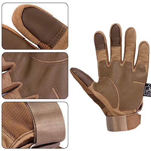 SKYSPER Guantes de Moto Motocicleta Pantalla Táctil de Dedo Completo Protectores Mujeres y Hombres Guantes Tácticos para Bicicleta Ciclismo ATV BMX MTB Escalada Motocross Caza Deportes al Aire Libre