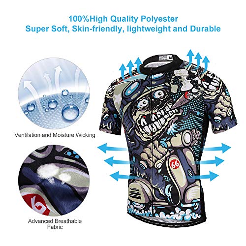 SKYSPER Hombres Jersey + Pantalones Cortos Mangas Cortas de Ciclismo Ropa Maillot Transpirable para Deportes al Aire Libre Ciclo Bicicleta