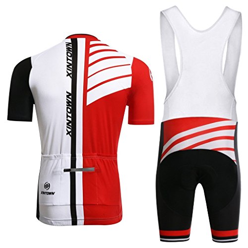 SKYSPER Hombres Jersey + Pantalones Cortos Mangas Cortas de Ciclismo Ropa Maillot Transpirable para Deportes al Aire Libre Ciclo Bicicleta