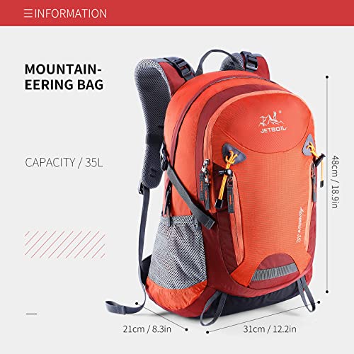 SKYSPER Mochila de senderismo 35 litros Impermeable para Montaña Macuto de Trekking hombre mujer Morral Escalada de Camping Acampada Excursiones