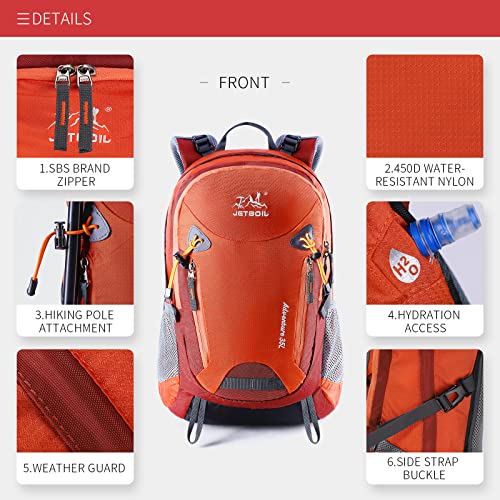 SKYSPER Mochila de senderismo 35 litros Impermeable para Montaña Macuto de Trekking hombre mujer Morral Escalada de Camping Acampada Excursiones