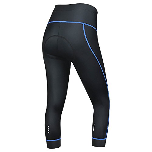 SKYSPER Pantalones Mallas de Ciclismo para Mujer 3/4 Culotte Deportivos con 3D cojín de Esponja Secado rápido Transpirable Leggings Medias para Bicicleta Ciclismo Bici Profesional