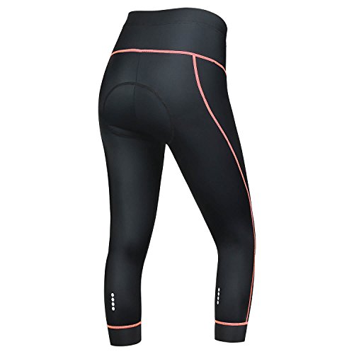 SKYSPER Pantalones Mallas de Ciclismo para Mujer 3/4 Culotte Deportivos con 3D cojín de Esponja Secado rápido Transpirable Leggings Medias para Bicicleta Ciclismo Bici Profesional