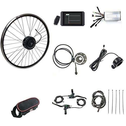 SKYWPOJU Kit de conversión de Bicicleta eléctrica, Kit de Bicicleta eléctrica de 48 V 1000 W, Rueda Trasera, Motor de Cubo sin Engranajes sin escobillas, Kit de conversión de Bicicleta eléctrica