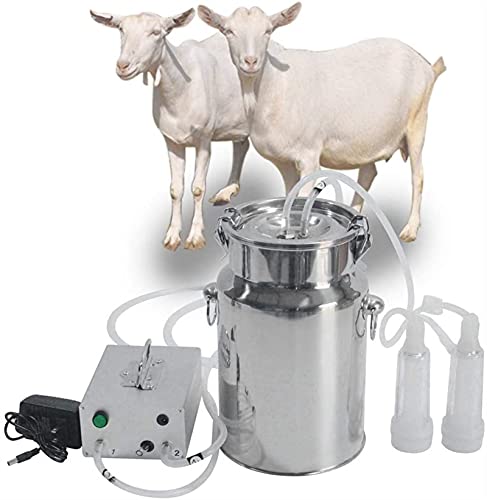 SKYWPOJU Máquina de ordeño de Cabra, máquina de ordeño de succión de Cubo de Acero Inoxidable, Bomba de vacío, Equipo de ordeño de Vaca, Oveja, Cabra (Color : Sheep, Size : 14L)