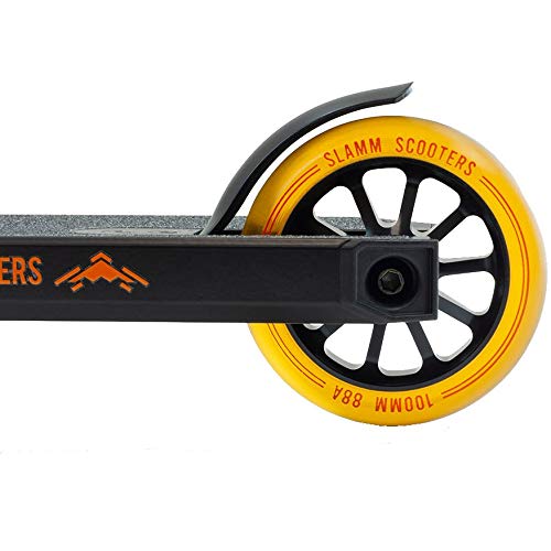 Slamm Scooters Classic V8 Patinetes, Adultos Unisex, Black/Orange (Multicolor), Talla Única