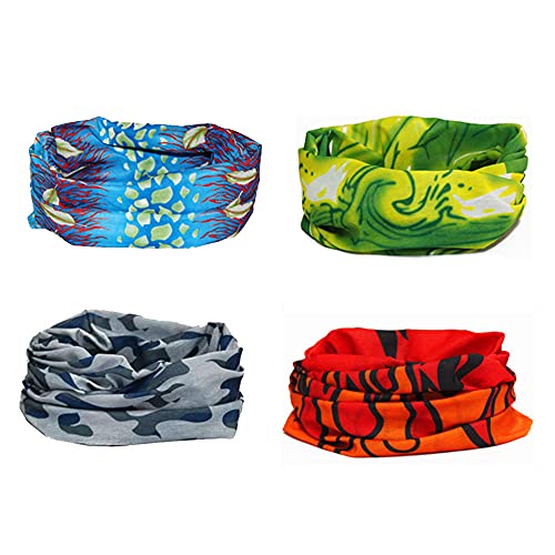 SLOSH 8 Bandana Cintas Pelo Deporte Hombre Mujer Ciclismo Yoga Elastica Pañuelos Cabeza Turbante Lazo Tenis UV Moto Playa (8 PCS)