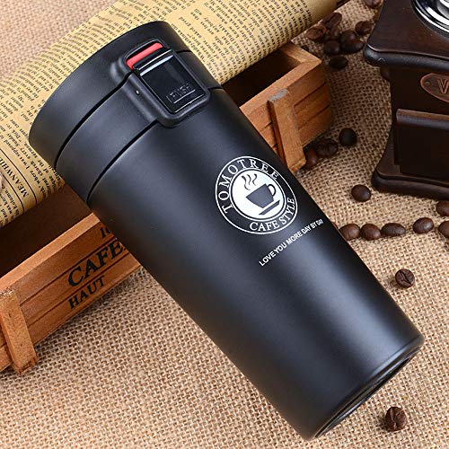 SLOSH Vaso Termico Café Termo Taza Termica Viaje para Llevar Sin Bpa(Negro)