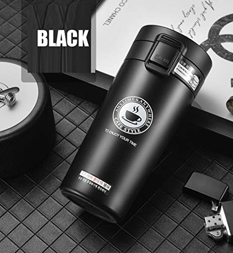 SLOSH Vaso Termico Café Termo Taza Termica Viaje para Llevar Sin Bpa(Negro)