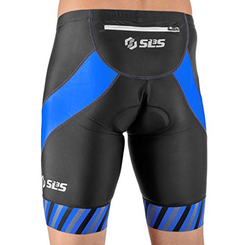 SLS3 Pantalones cortos de triatlón para hombre - Tri Short de 20 cm - Pantalones cortos de triatlón para hombre - Tri Shorts - FX Z - Diseñado por Athletes - - Small