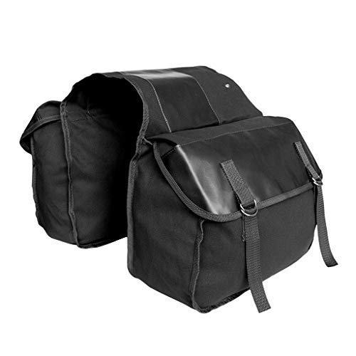 SM SunniMix Alforjas Dobles Laterales de Cicloturismo Impermeables para Bicicleta Bolsa de Asiento - Negro