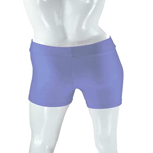 SM SunniMix Mujeres Stretch Spandex Gym Gym Skinny Shorts Hot Pants - Luz púrpura, SG