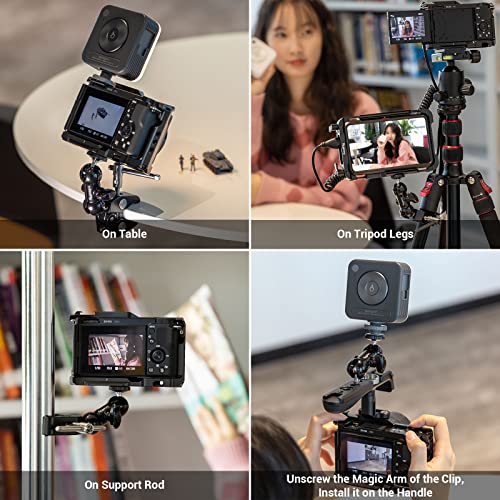 SMALLRIG Super Clamp con Mini Brazo Magico para Pantallas LED, Monitores, Camaras de Acción, Flashes - 1138