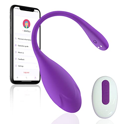 Smart Bolas Ejercicios Pelvicos con APP y Control Remoto - Ejercitador Suelo Pelvico Recomendado por Médicos para Prosblemas de la Incontinencia y Tonificar los Músculos Pélvico de Mujeres, Púrpura