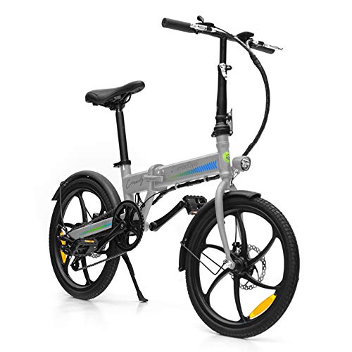 SMARTGYRO Ebike Crosscity Silver - Bicicleta Eléctrica Urbana, Ruedas de 20", Asistente al Pedaleo, Plegable, Batería extraíble de Litio 36V de 4.4 mAh, Freno de Disco, 6 velocidades Shimano