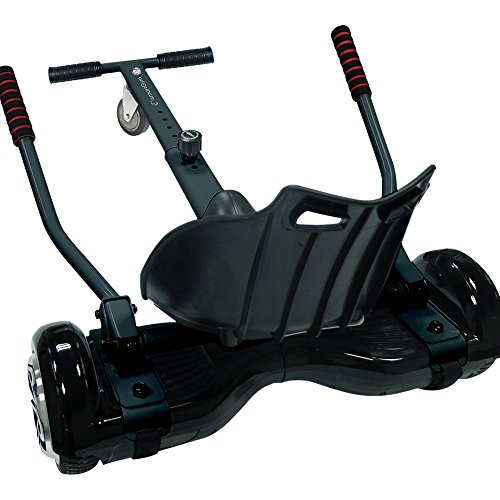 SMARTGYRO Go Kart Pro Black - Asiento Kart para patín eléctrico, Convierte tu Hoverboard en un Kart, Universal, Color Negro