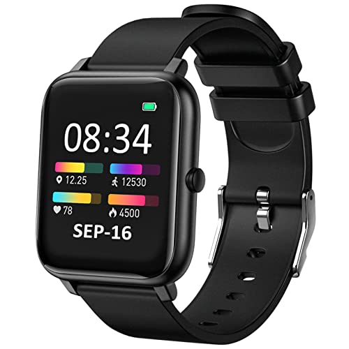 Smartwatch, 1.69" Reloj Inteligente Hombre Mujer Impermeable IP67 Pulsera Actividad Reloj Deportivo con Pulsómetro Monitor de Sueño Monitores Actividad Cronómetros Calorías Podómetro para Android iOS