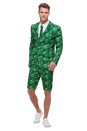 Smiffys 51038L - Traje de palmera tropical, para hombre, color verde