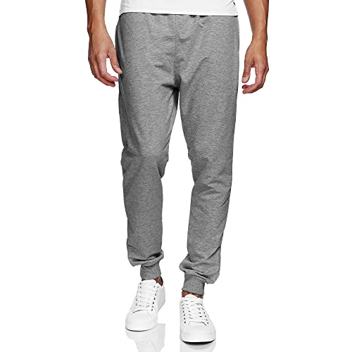 Smith & Solo Pantalones de chándal para hombre – Pantalones de chándal modernos | Algodón Joven Slim Fit | Pantalones de deporte – Entrenamiento – Pantalones de entrenamiento, Gris Oscuro Puño, XXXL