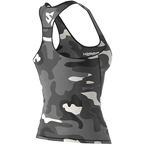 SMMASH Camo Sport Top Tank para Mujer, Camiseta de Tirantes Deportivas, Camiseta sin Manga para Fitness, Yoga, Formación, Material Transpirable y Antibacteriano, (M)