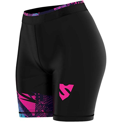 SMMASH Ilumina Deportivo Pantalones Cortos para Mujer, Mallas Running Mujer, Gimnasio, Crossfit, Gym, Outdoor, Material Transpirable y Antibacteriano, (S)