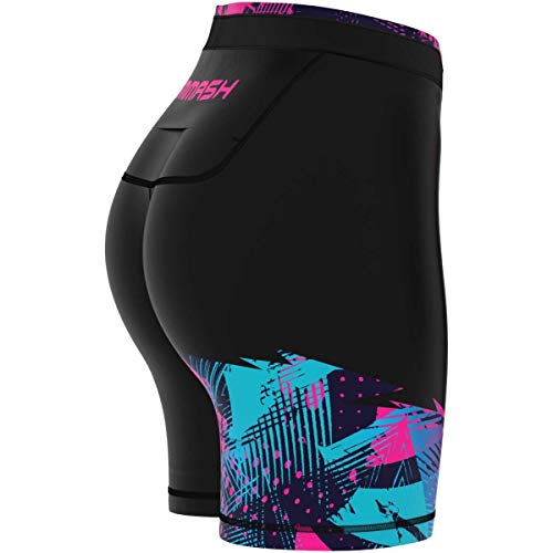 SMMASH Ilumina Deportivo Pantalones Cortos para Mujer, Mallas Running Mujer, Gimnasio, Crossfit, Gym, Outdoor, Material Transpirable y Antibacteriano, (S)