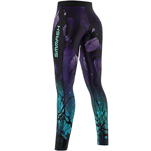 SMMASH Neverland Deportivos Leggins Largos Mujer, Mallas Deporte Mujer, Yoga, Fitness, Crossfit, Correr, Material Transpirable y Antibacteriano, (S)