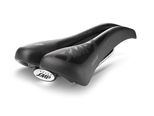 Smp Selle - Sillín híbrido de Gel para Bicicleta (275 x 140 mm), Color Negro