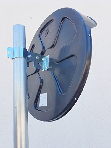 SNS SAFETY LTD Espejo de seguridad, convexo, de color negro, de 60 cm de diámetro, para garantizar la seguridad en calles y en tiendas, con soporte de fijación ajustable para poste de 60 mm