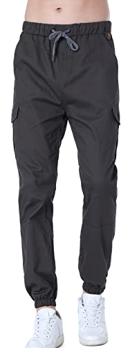 Socluer Hombre Pantalones de Carga Deportiva de Talla Grande Pantalones Largo con Bolsillos Pantalones Cinturón de Cintura elástico Casuales Pantalones