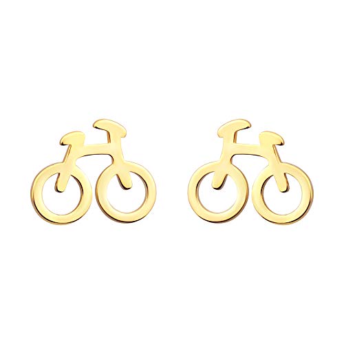 SOFIA MILANI - Pendientes para Mujeres en Plata de Ley 925 - Chapados en Oro - Pendientes de Bicicleta - 21018