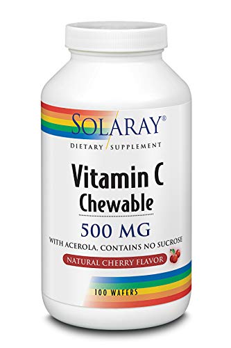 Solaray Chewable Vitamin C 500mg | Cereza | 100 Masticables