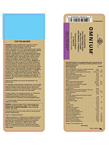 Solgar Omnium Vitaminas, 60 Tabletas