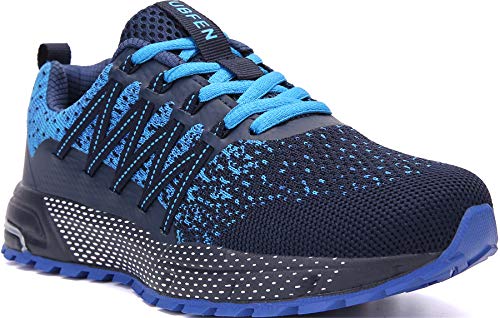 SOLLOMENSI Zapatillas de Deporte Hombres Mujer Running Zapatos para Correr Gimnasio Sneakers Deportivas Padel Transpirables Casual Montaña 42 EU H Azul