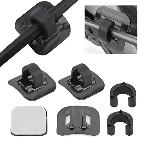 SolUptanisu Guías de Cable de Bicicleta, 4 Pcs Clip de Cable de Freno de Bicicleta Abrazadera de Adaptador de C Hebilla Cable Tubo Guid reemplazo para Bicicleta de Carretera de Montaña(Negro)