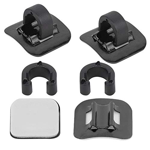 SolUptanisu Guías de Cable de Bicicleta, 4 Pcs Clip de Cable de Freno de Bicicleta Abrazadera de Adaptador de C Hebilla Cable Tubo Guid reemplazo para Bicicleta de Carretera de Montaña(Negro)