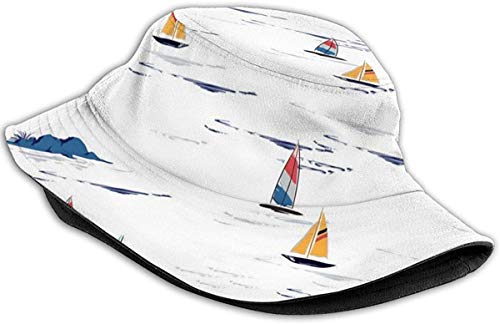 Sombreros de Cubo Transpirables con Parte Superior Plana Unisex Hermoso Colorido Wind Surf Sombrero de Cubo Verano Sombrero de Pescador-Hermoso Colorido Wind Surf-Talla única