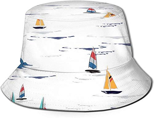 Sombreros de Cubo Transpirables con Parte Superior Plana Unisex Hermoso Colorido Wind Surf Sombrero de Cubo Verano Sombrero de Pescador-Hermoso Colorido Wind Surf-Talla única