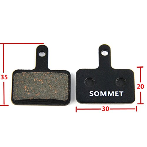 SOMMET Pastillas Freno Disco Semi-metálico para Shimano M355 M375 M395 M415 M416 M445 M446 M447 M465 M475 M485 M486 M510 M515 M525 M575 Tektro Orion Auriga Pro Comp BR-C501 C601