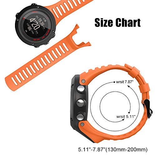 Songsier Correa Compatible con Suunto Ambit 3/1/2/2S/2R/3 Sport/3 Run/3 Peak, Correa de Repuesto de TPU