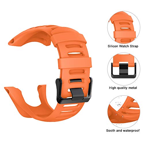 Songsier Correa Compatible con Suunto Ambit 3/1/2/2S/2R/3 Sport/3 Run/3 Peak, Correa de Repuesto de TPU